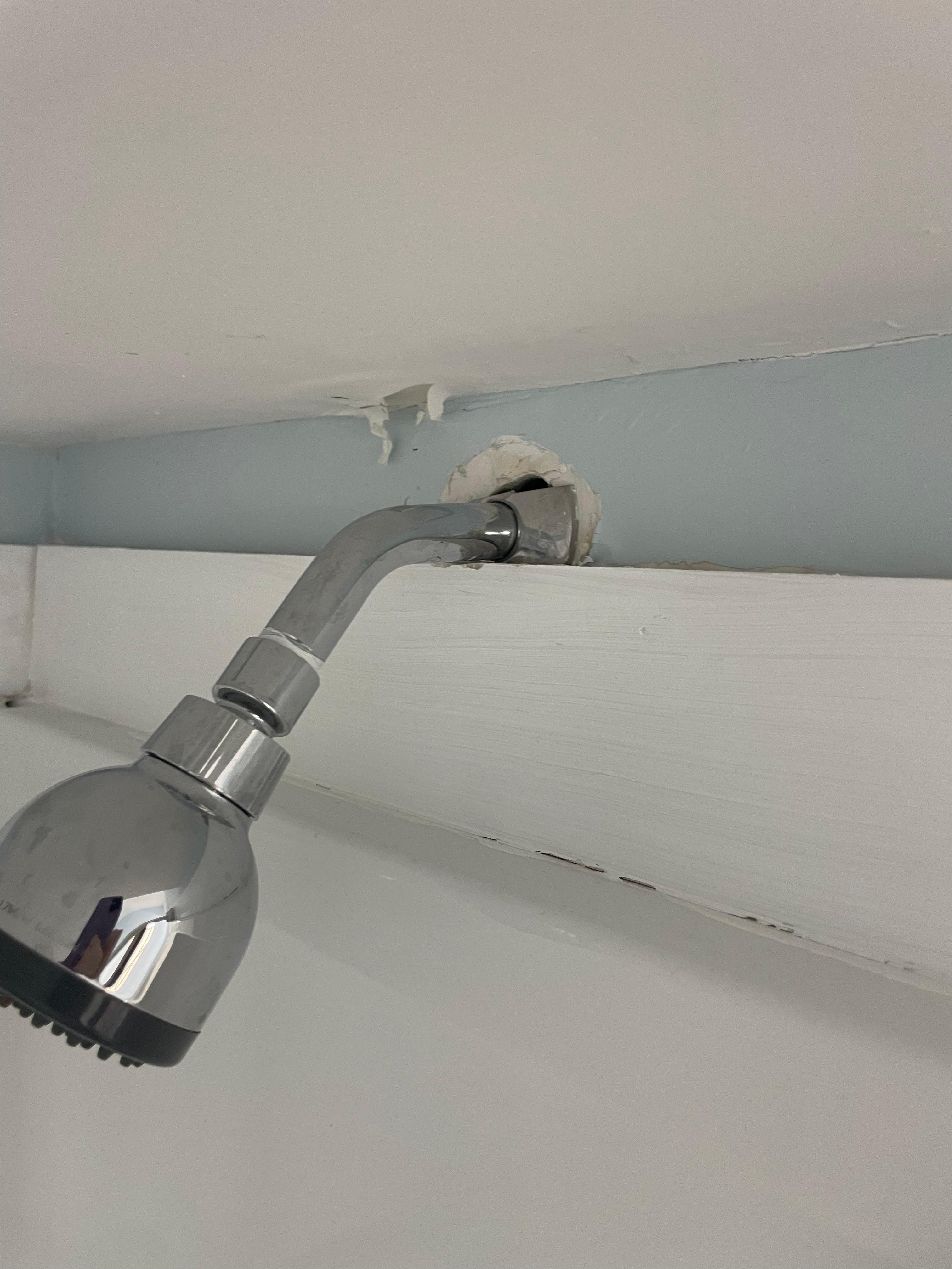 not secured and wobbled while showering.