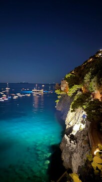 West (right view from our deck at night)