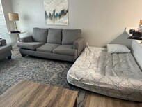 Had to go by air mattress the couch was terrible and broken