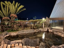 the onsen on a japanese style room on the balcony