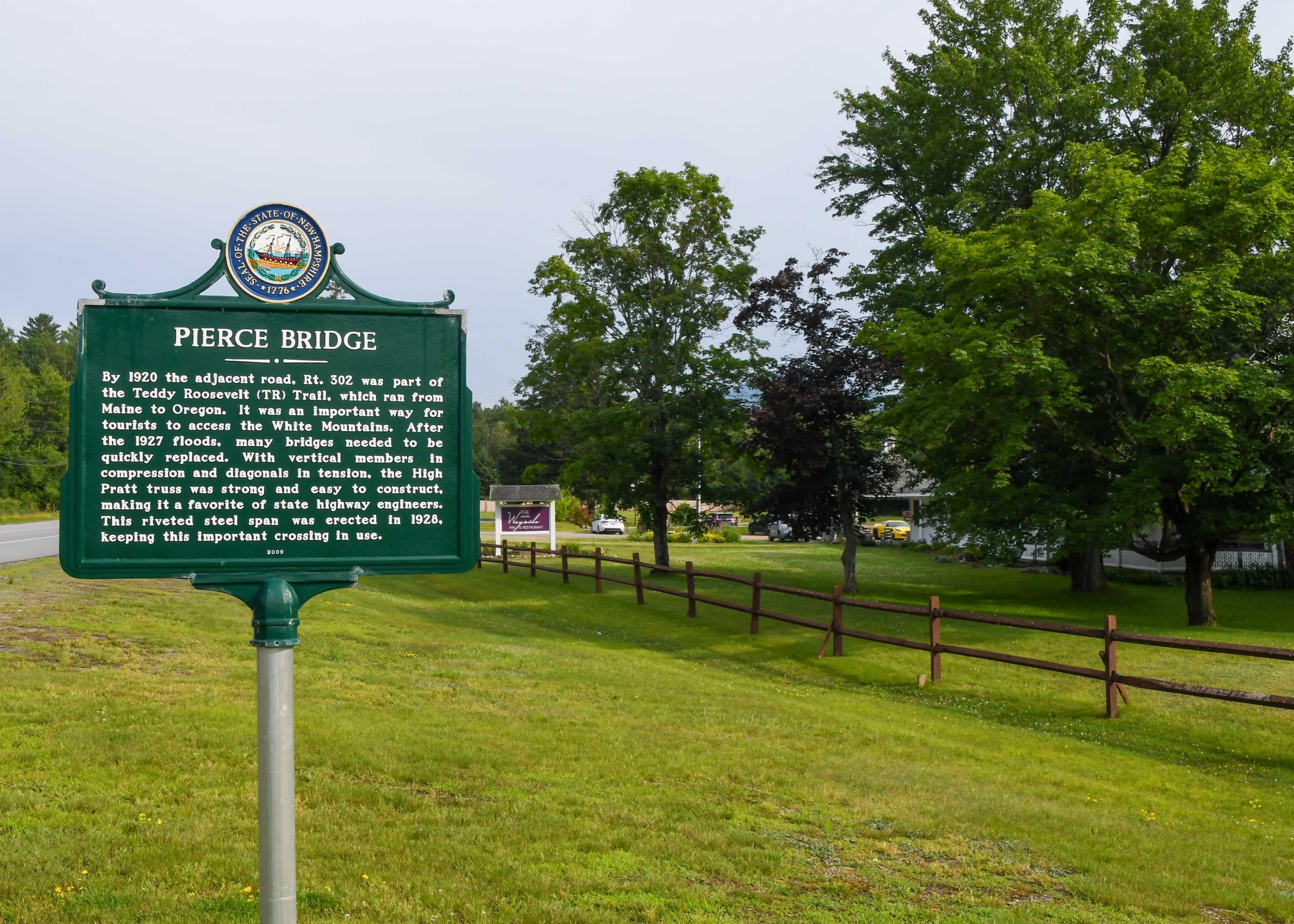 Historic marker in front of the hotel.