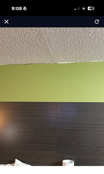 Cracking and falling ceiling
