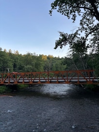 2 minute walk to beautiful iron bridge