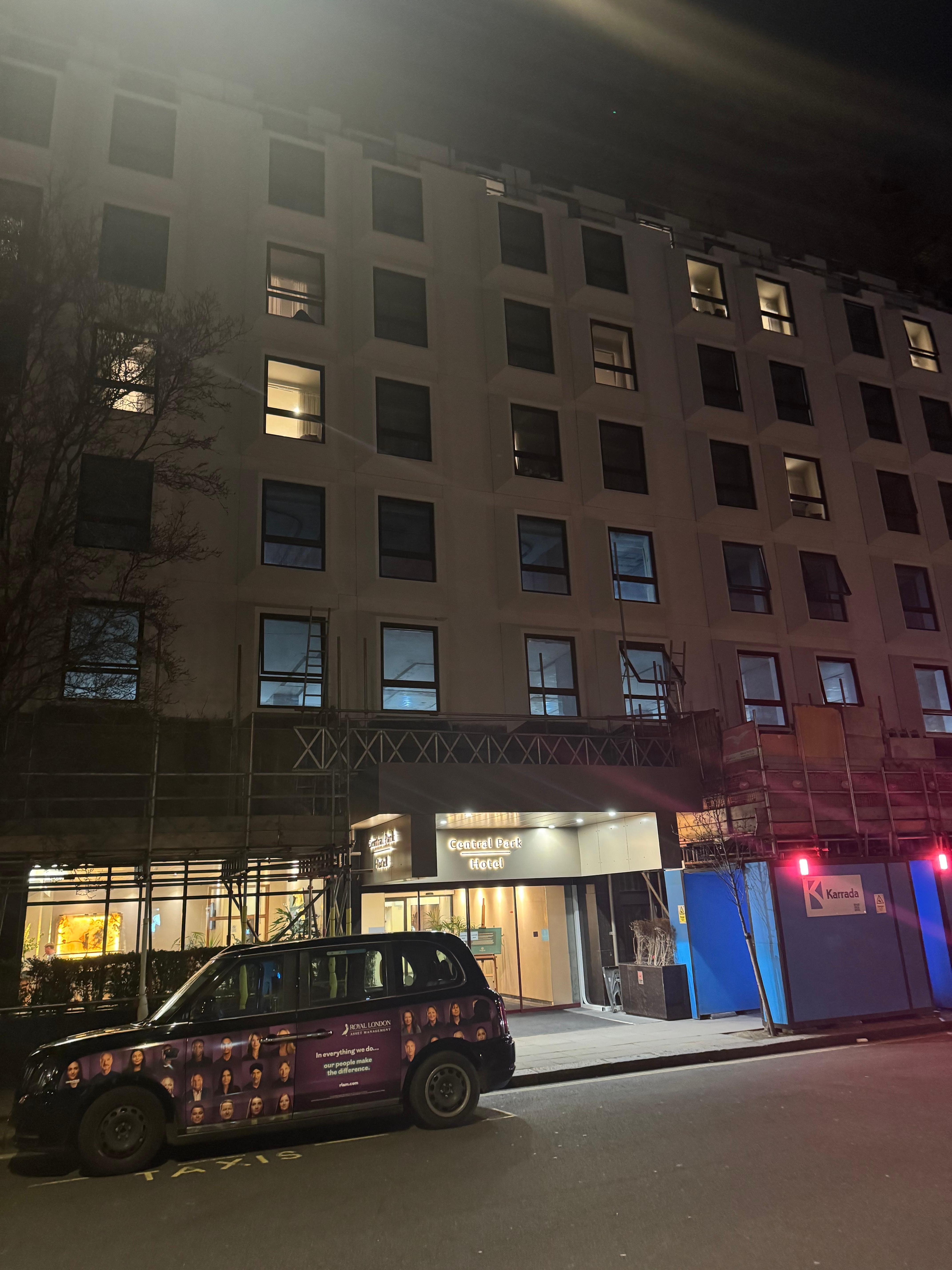 Front of hotel. Under construction 