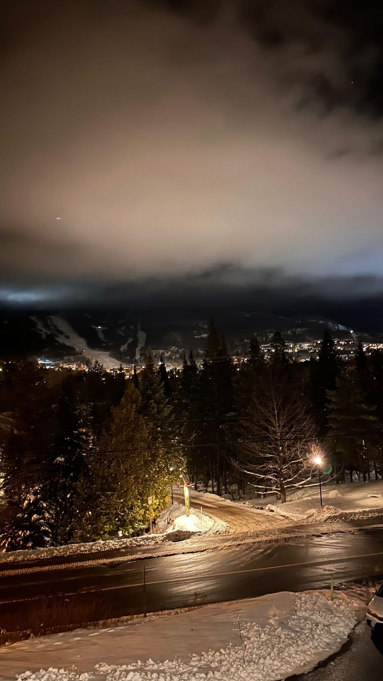 View from house at night 