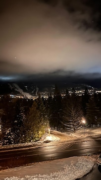 View from house at night