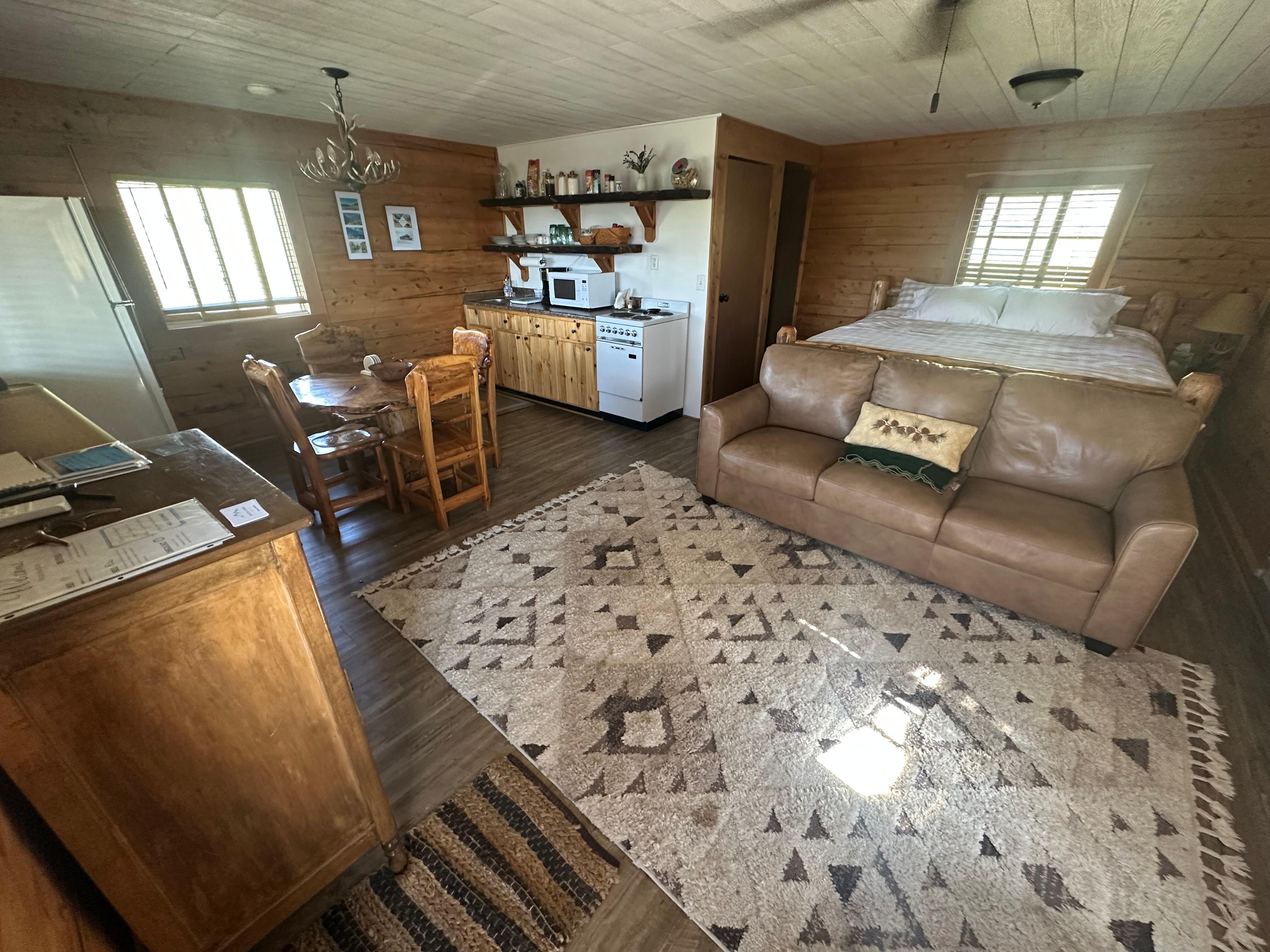 Cozy and comfortable. Not a ton of room, but it was more than adequate for our needs!