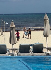 View of the ocean from the resort pool