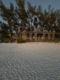 A view of the sunset from the pavilion
