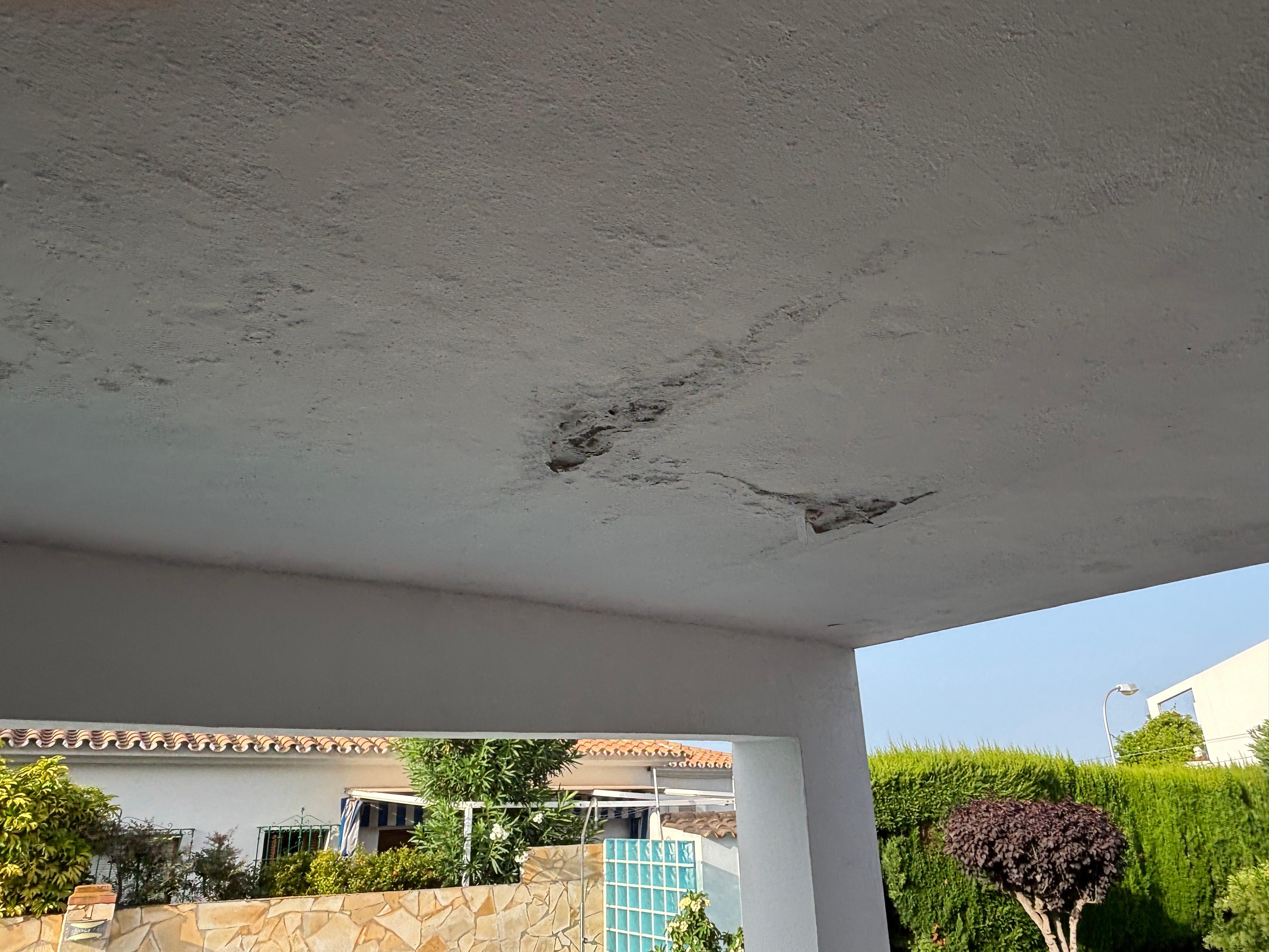 The outside area overlooking the pool