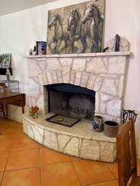Fireplace in the living room
