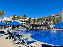 View of pool looking toward rooms