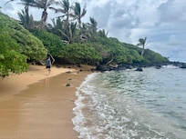 Morning walk down the road leads to this beach