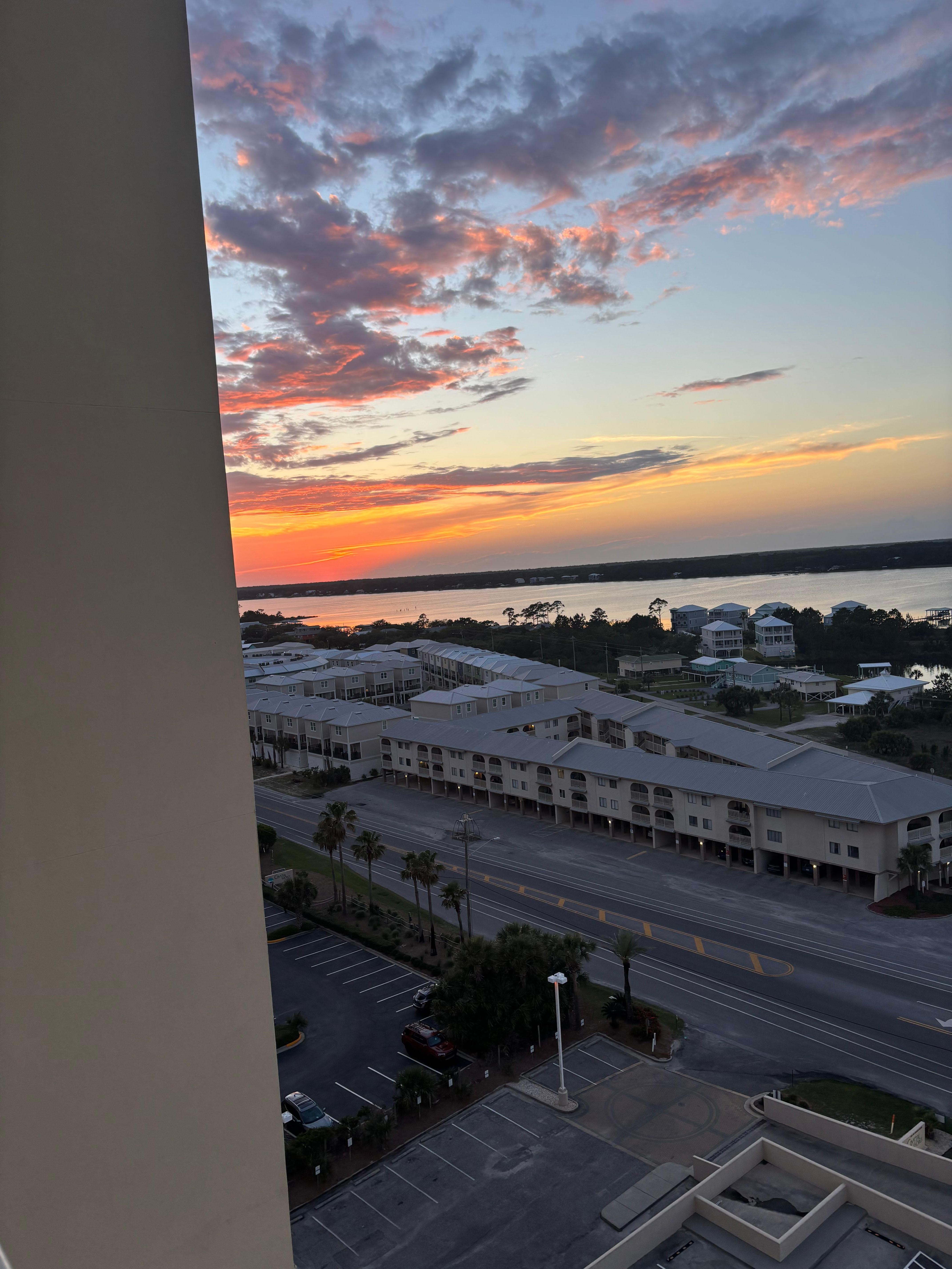 Sunset from front door 