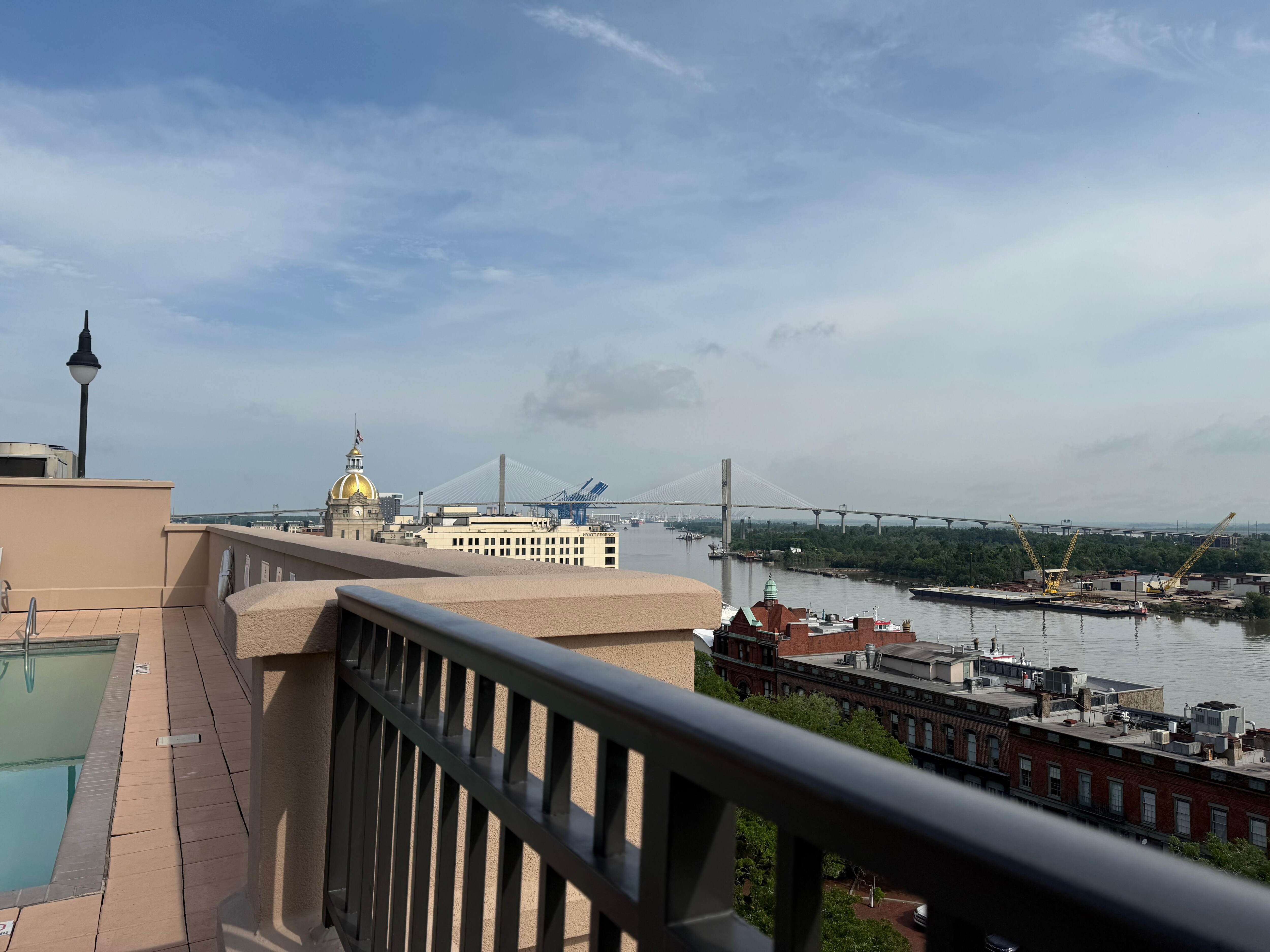 View from rooftop pool