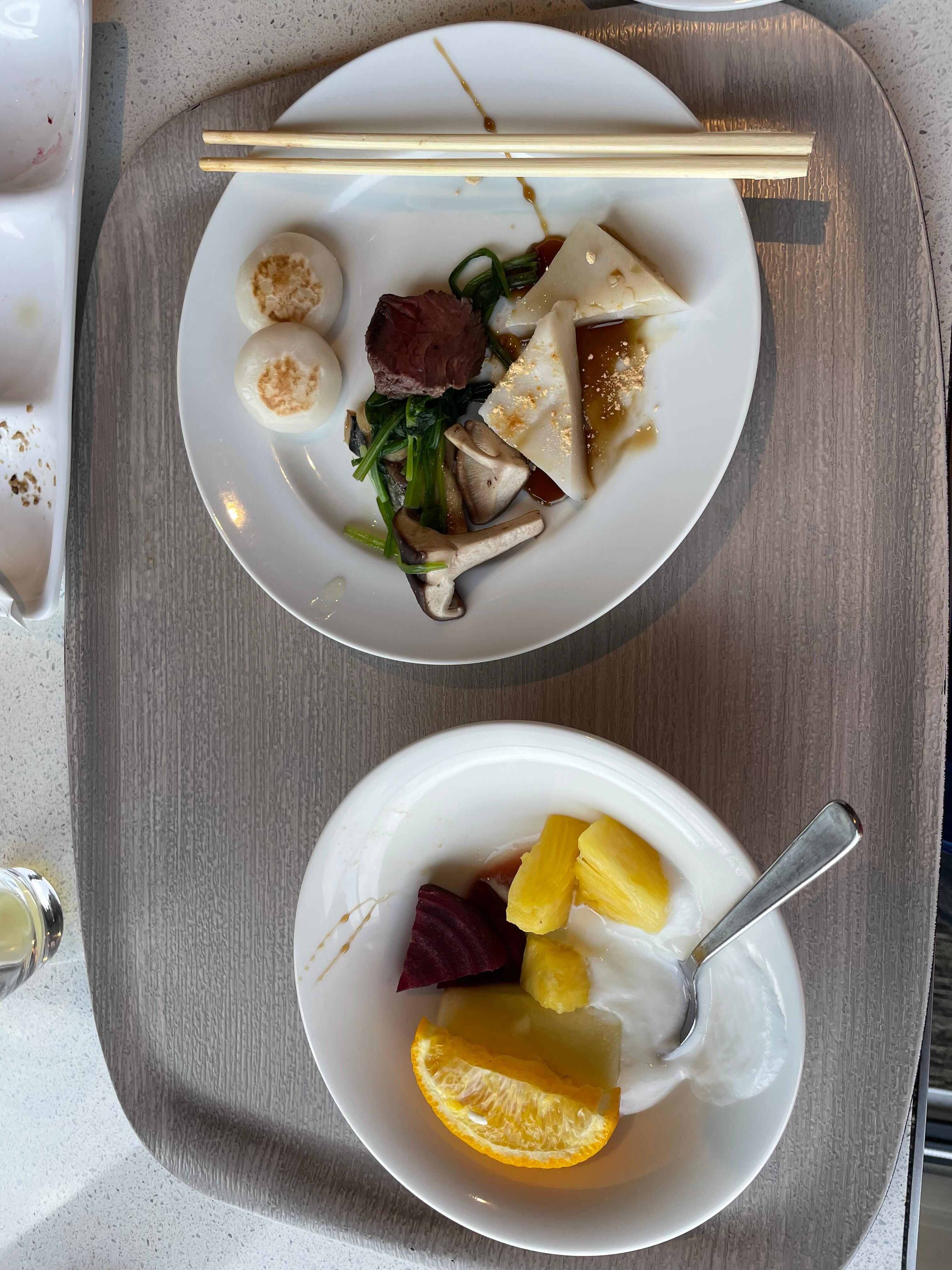 Scrumptious breakfast buffet variety 