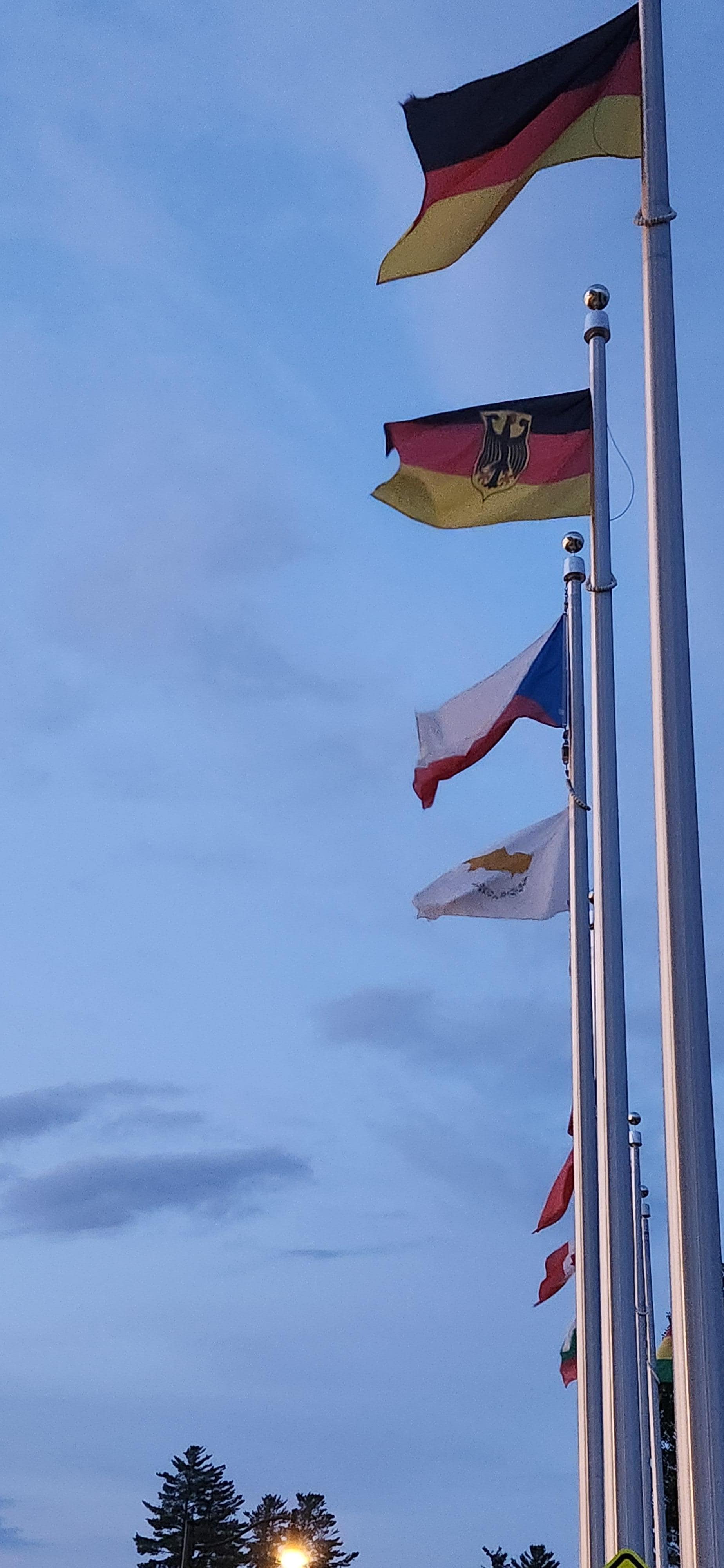 Flags at Olympic center