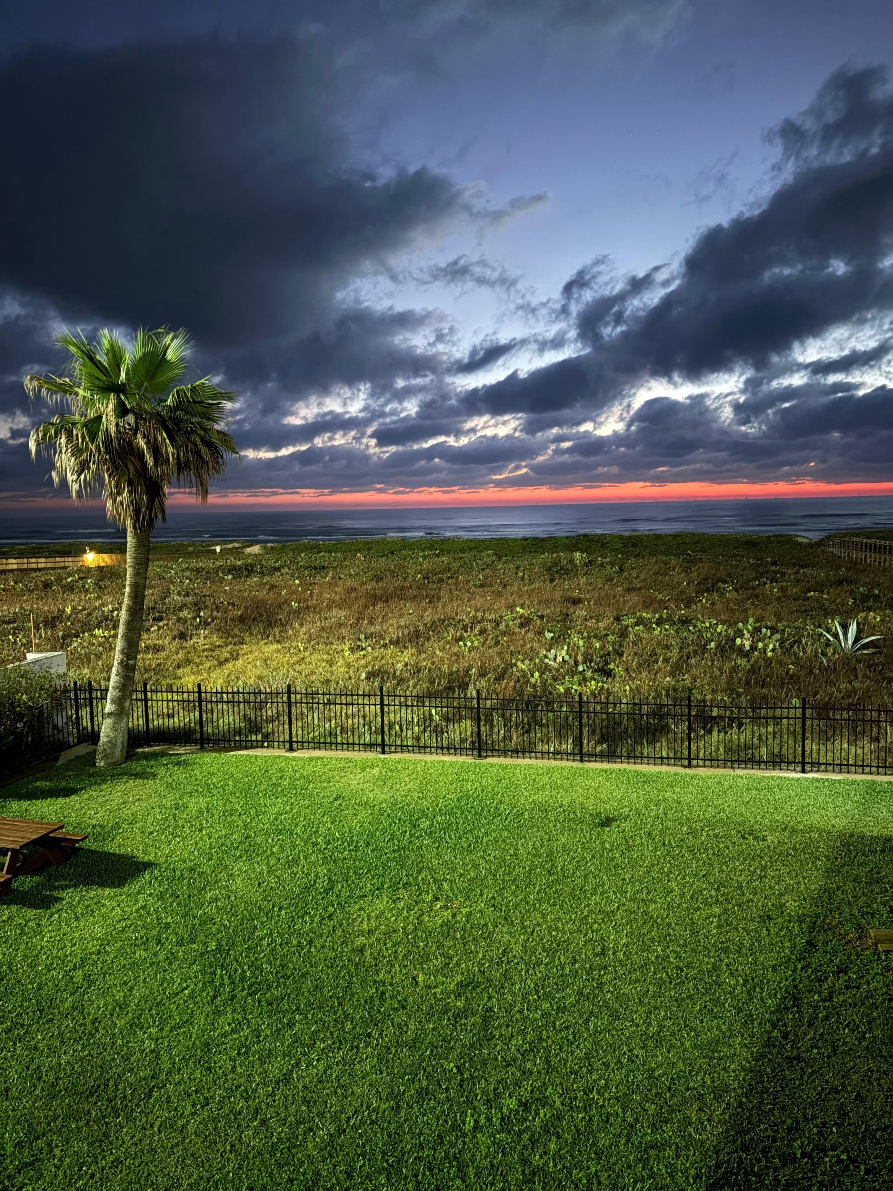 Sunrise view from our balcony.