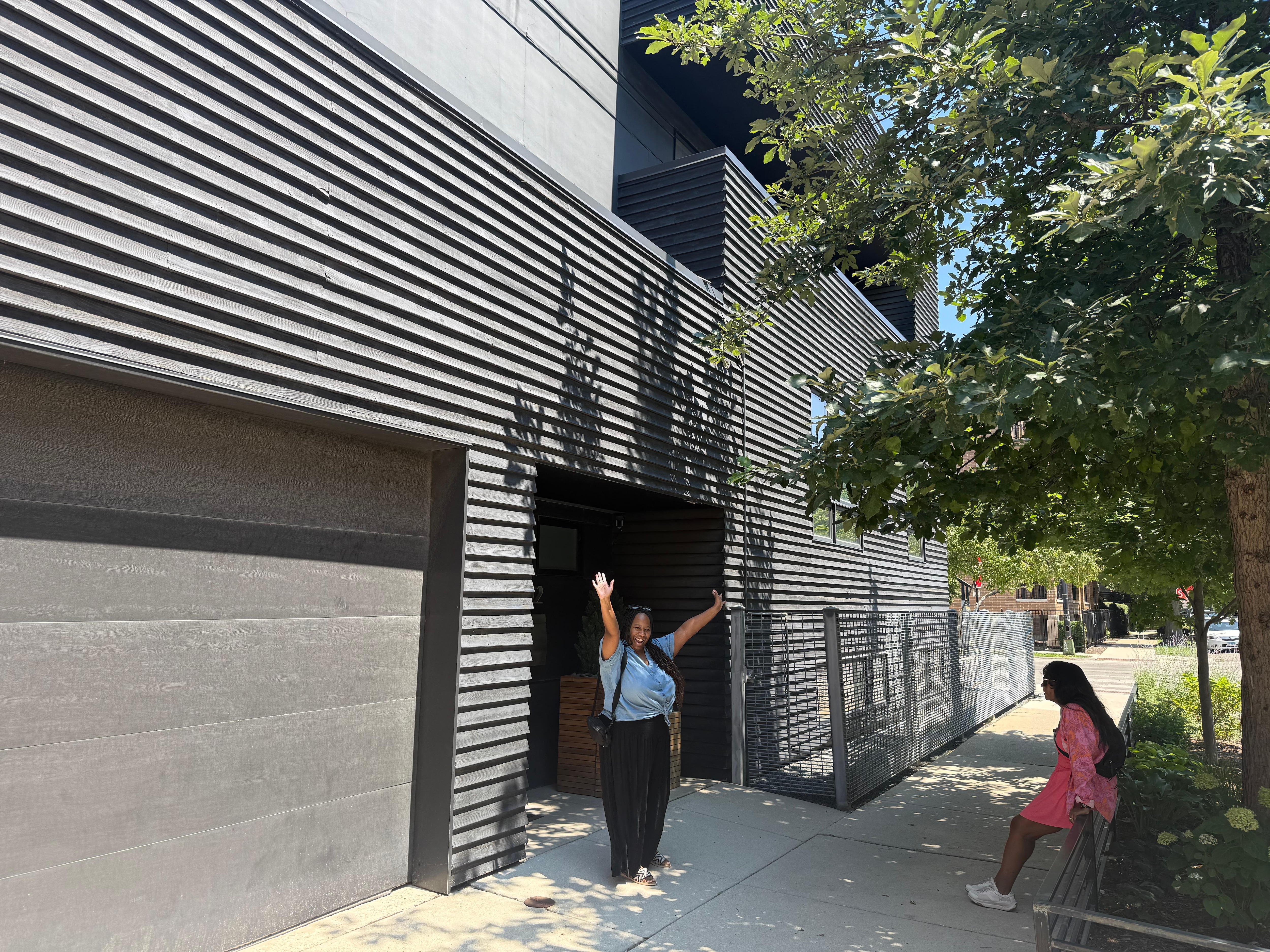 Lovely corner property with a two car garage.  :-)