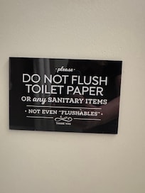 Sign in the bathroom.