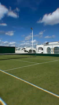 Rooftop tennis court