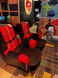 Fun and Funky furnishings all over the lobby