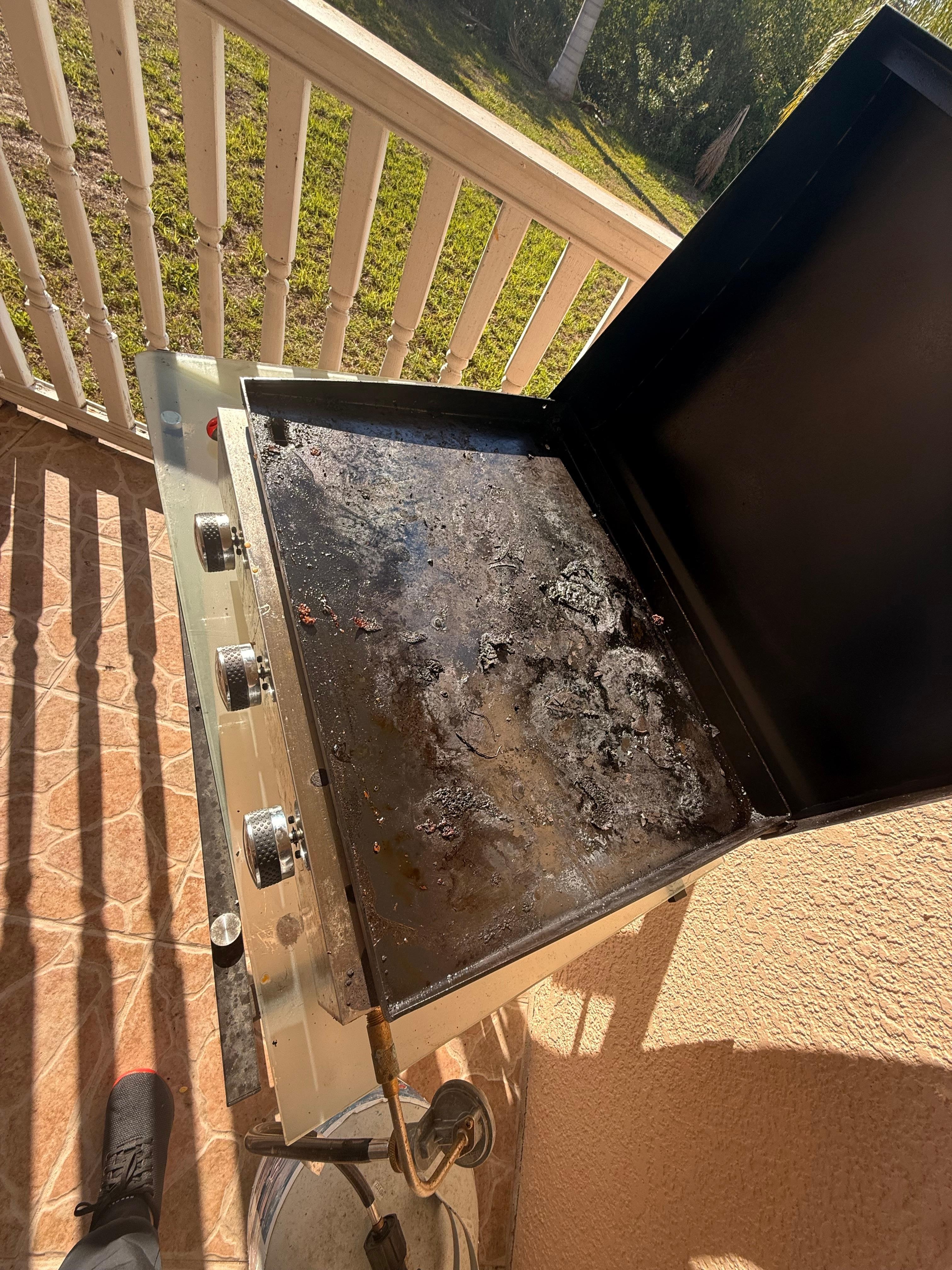 Not only was the backyard completely uncapped. This is what the grill looks like and the furniture was disgusting. We weren’t even able to utilize the backyard.