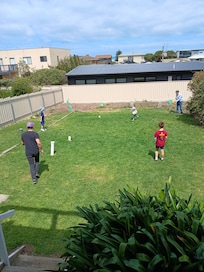 Ball games in the backyard