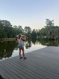 View of the lake from the dock
