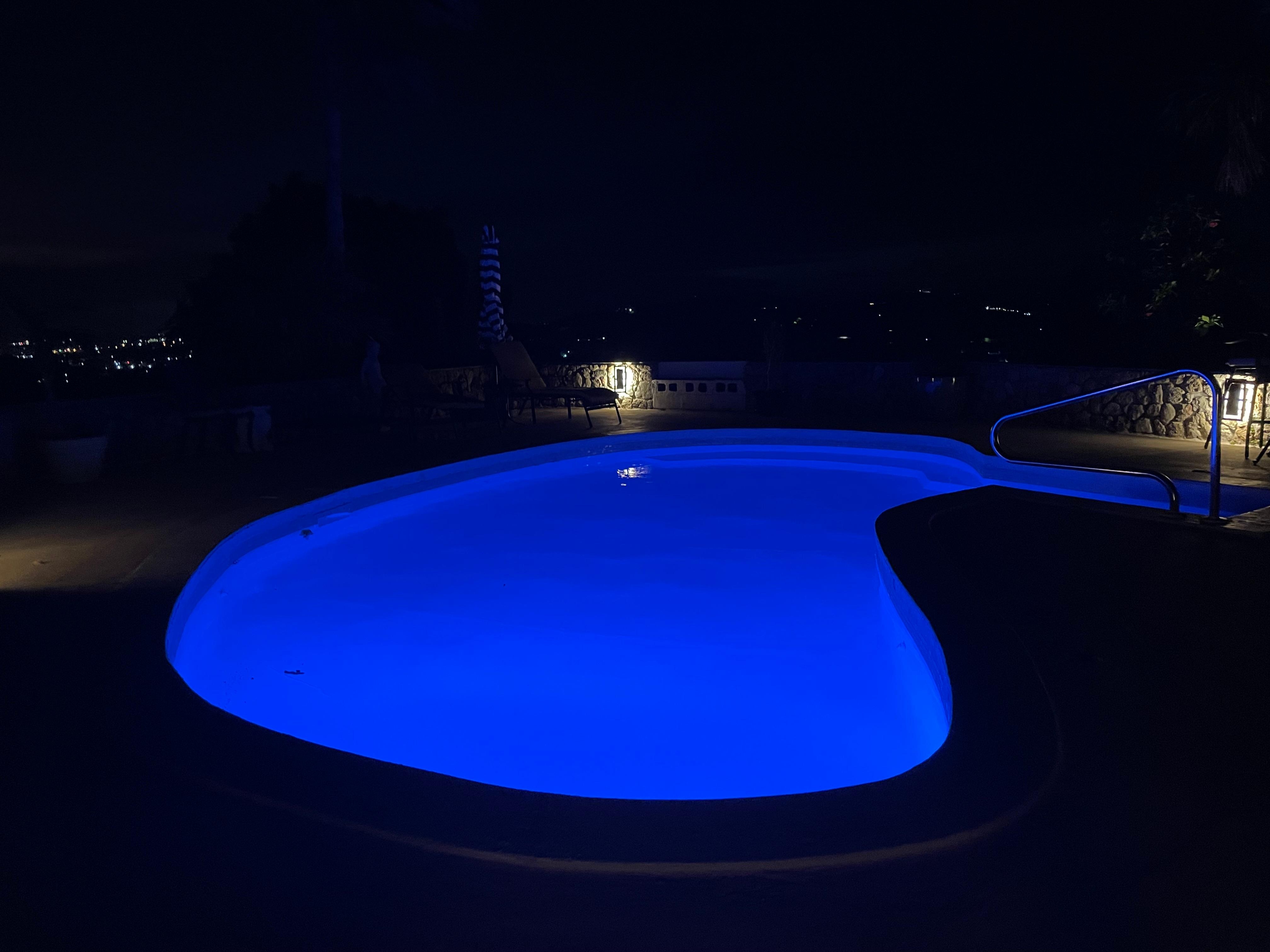 The pool at night