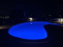 The pool at night