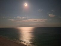 Full moon reflection on the gulf