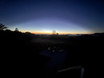 Back porch view of light dome before sunrise
