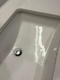 Cracked bathroom sink
