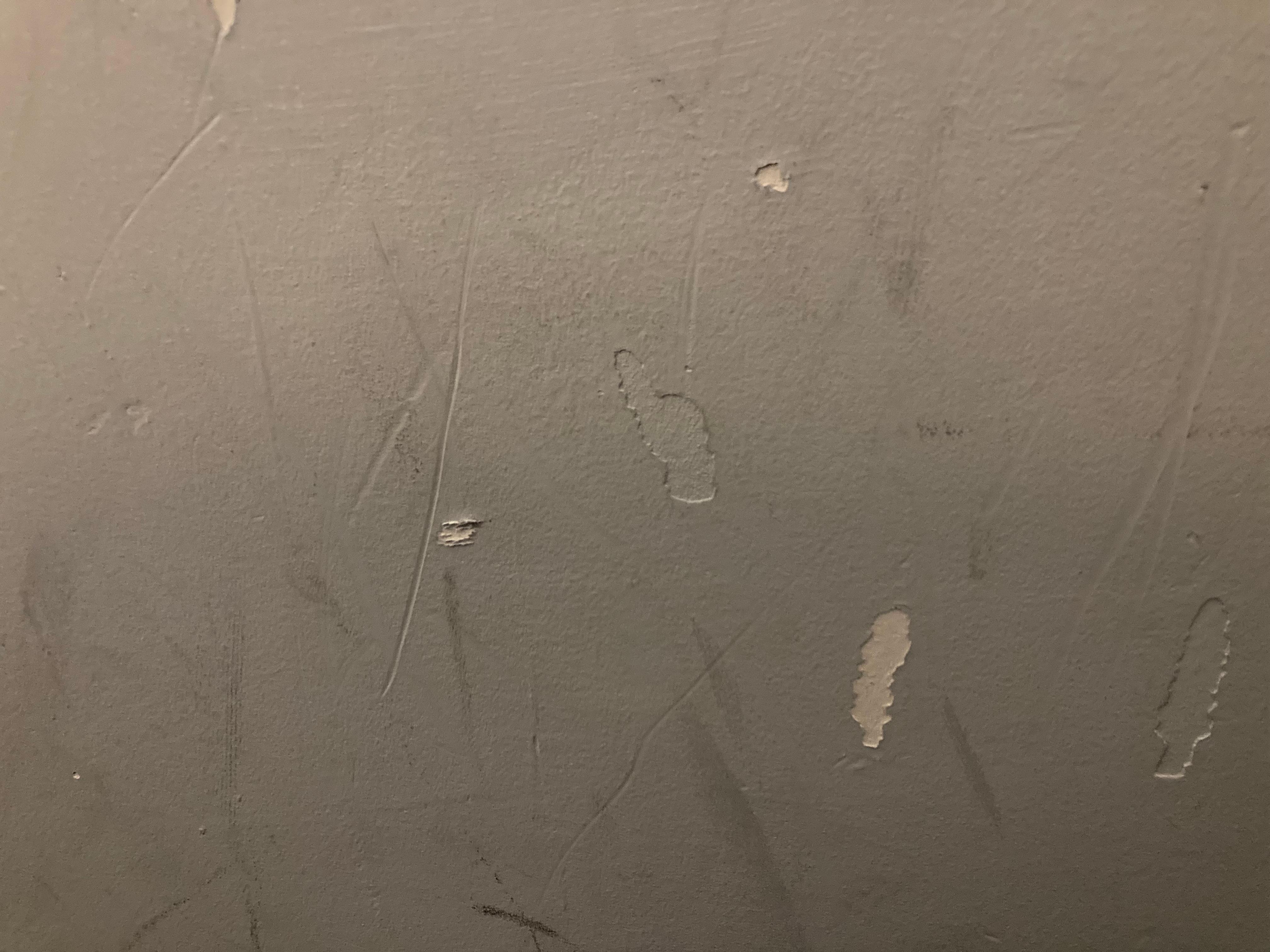 Filthy bedroom wall