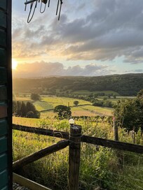 Evening looking over the valley from the hut.