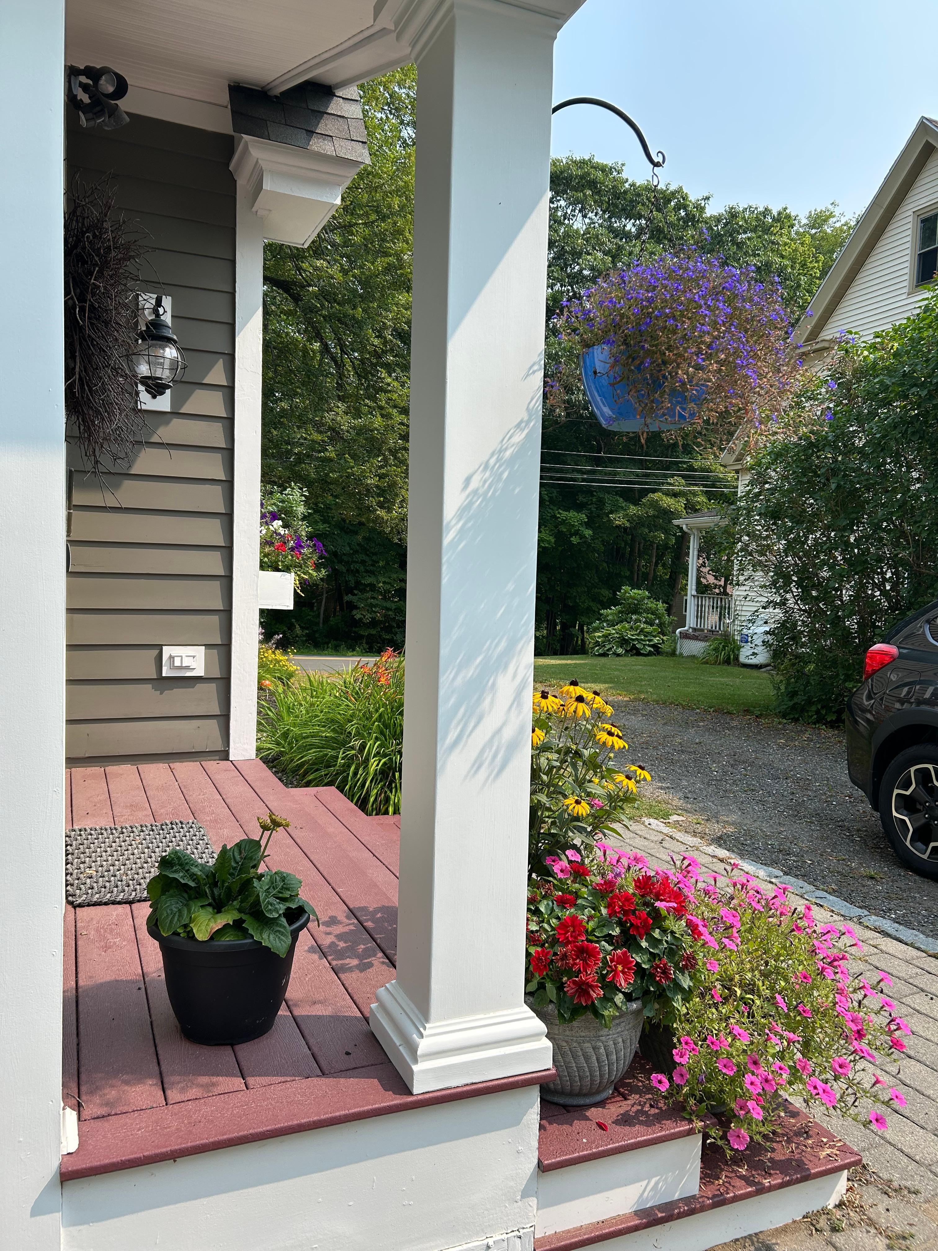 Side entrance into the mud room.