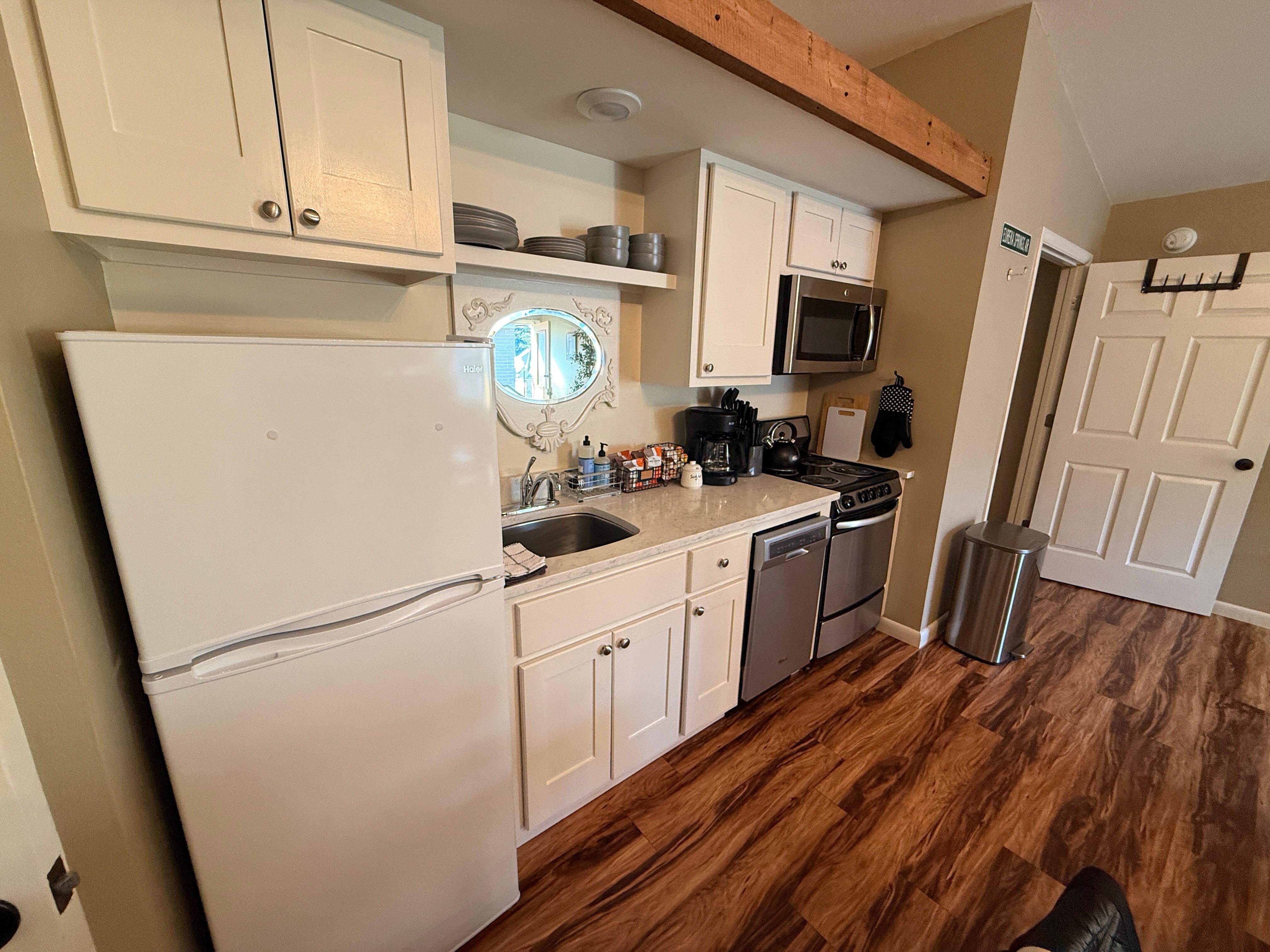 Nicely stocked kitchen 