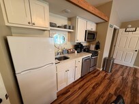 Nicely stocked kitchen