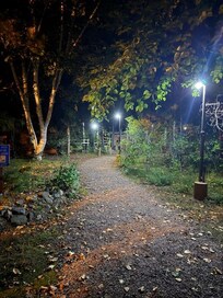 Walkway to the cabins
