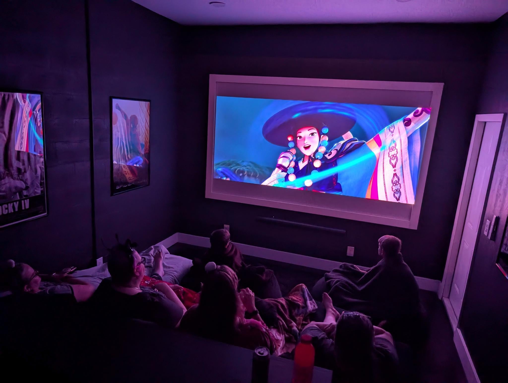 Movie night in the theater