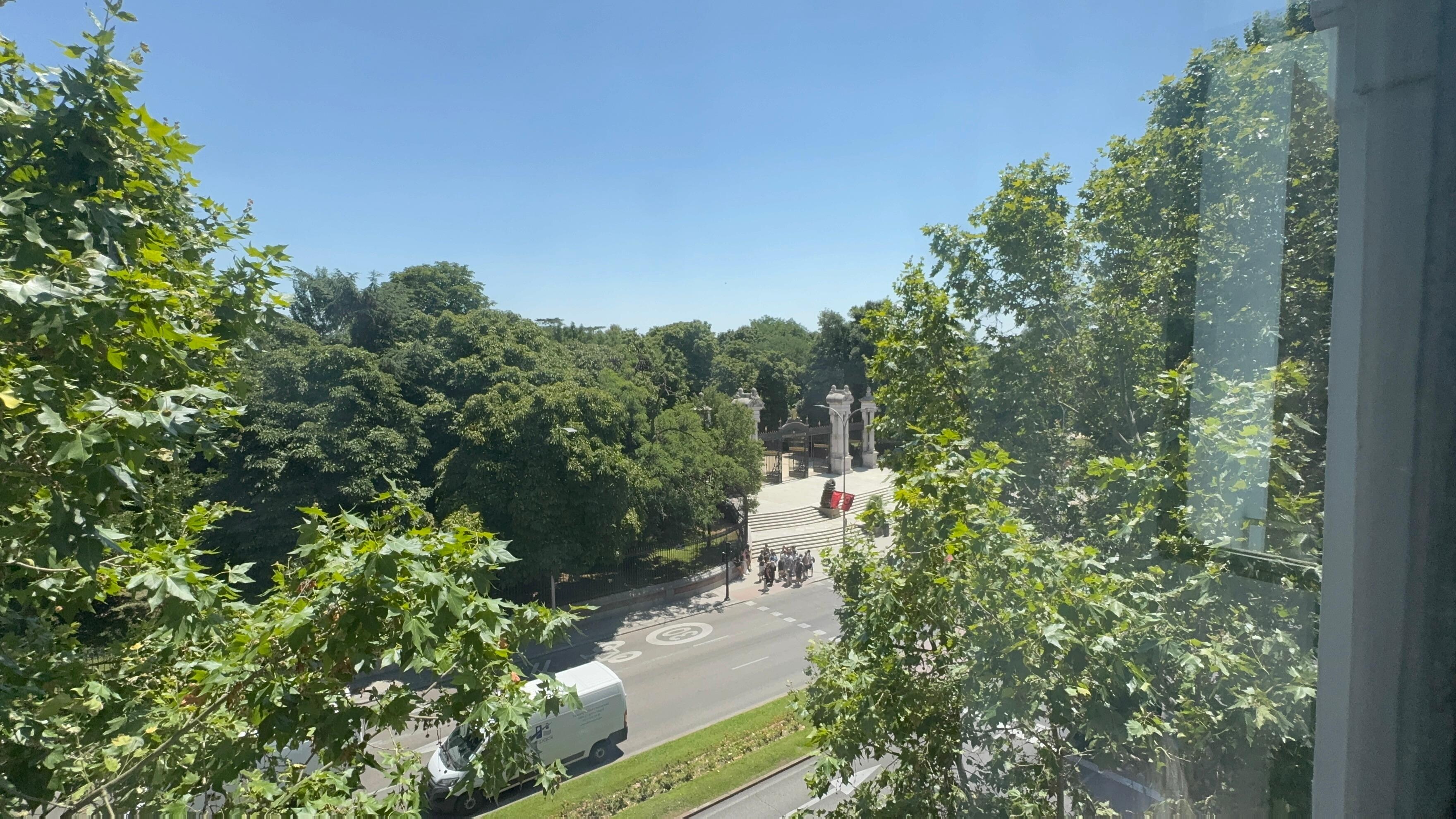 Vista desde la habitación, Parque El Retiro.