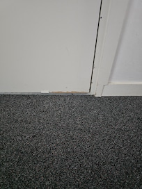 The doors are puffing and cracks along most cornices