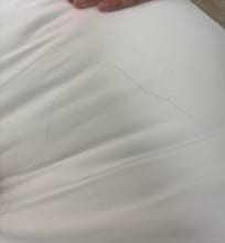 hair embedded in the comforter