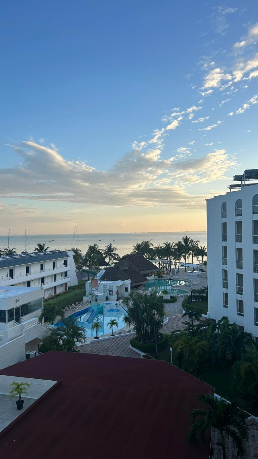 Vue depuis le balcon de notre chambre.