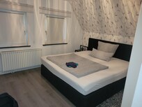 Blick in das Schlafzimmer