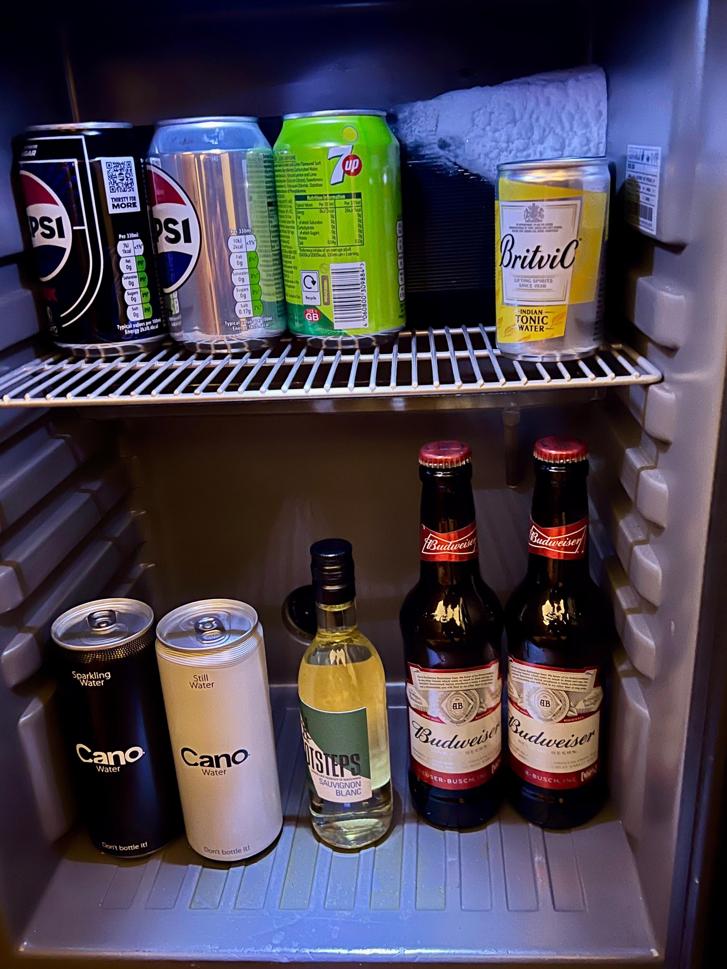 Free mini bar 