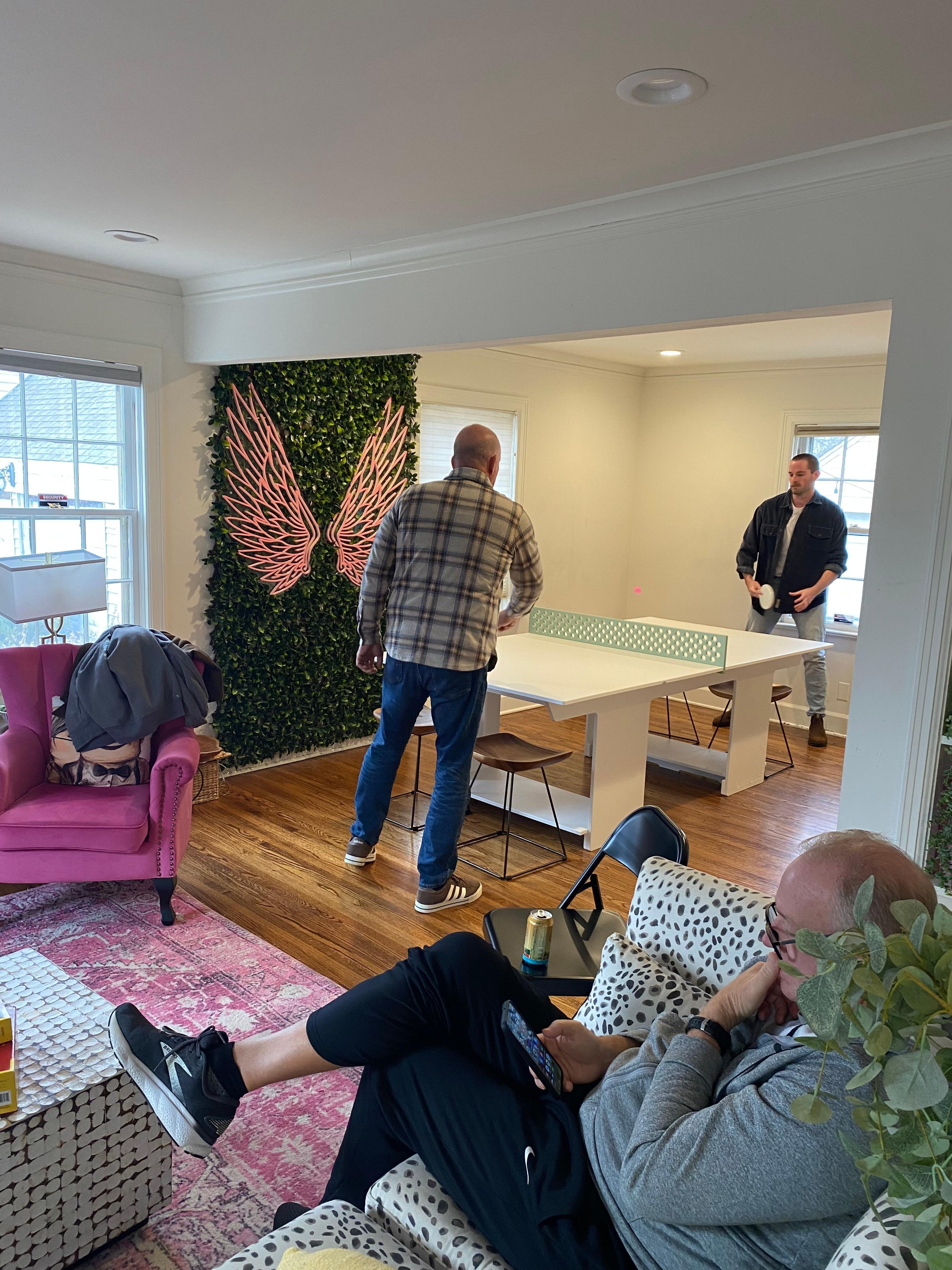 The boys enjoying the space while we shopped!