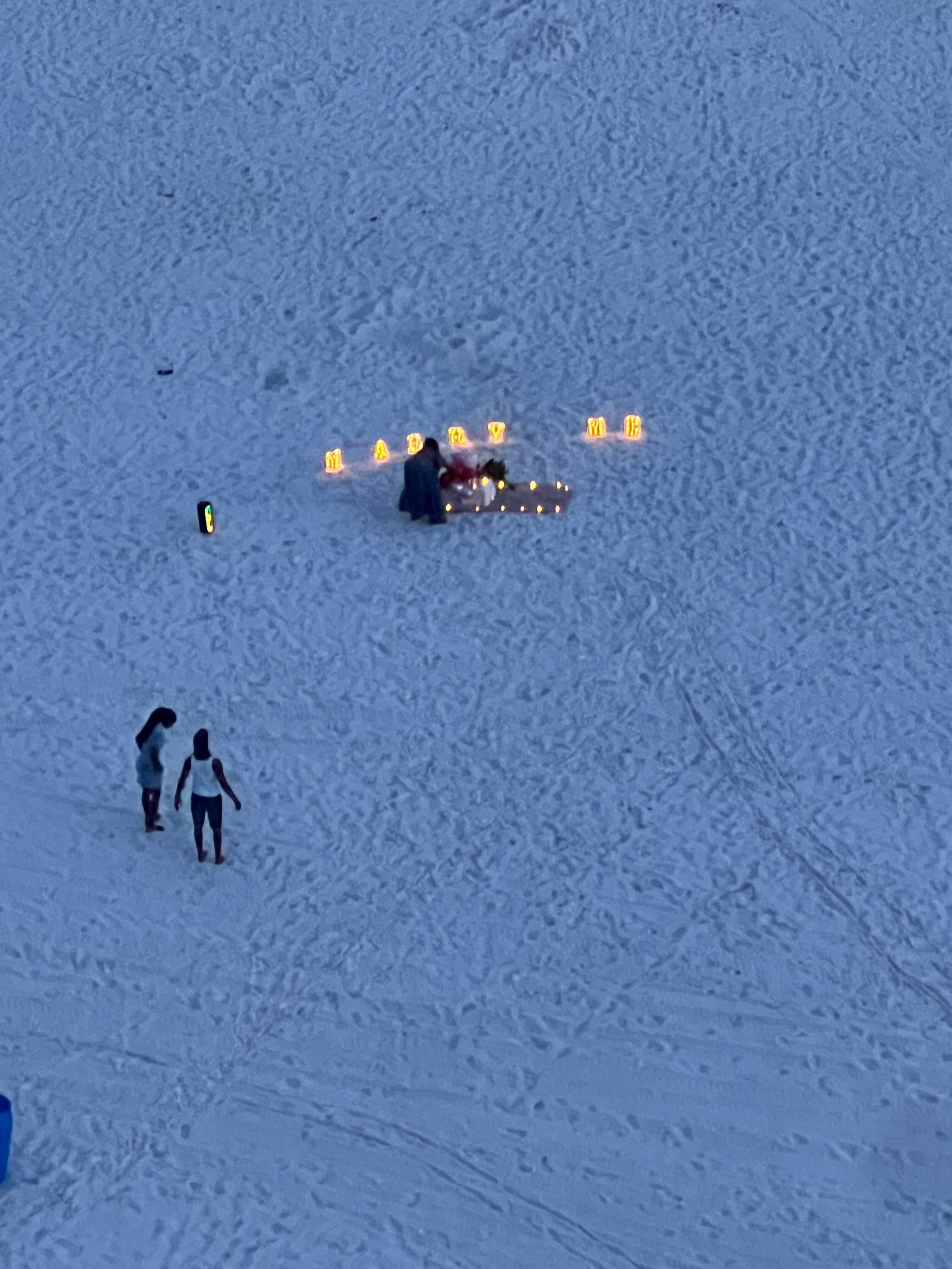 We got to watch a proposal from the balcony