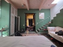 Looking at living room from bedroom